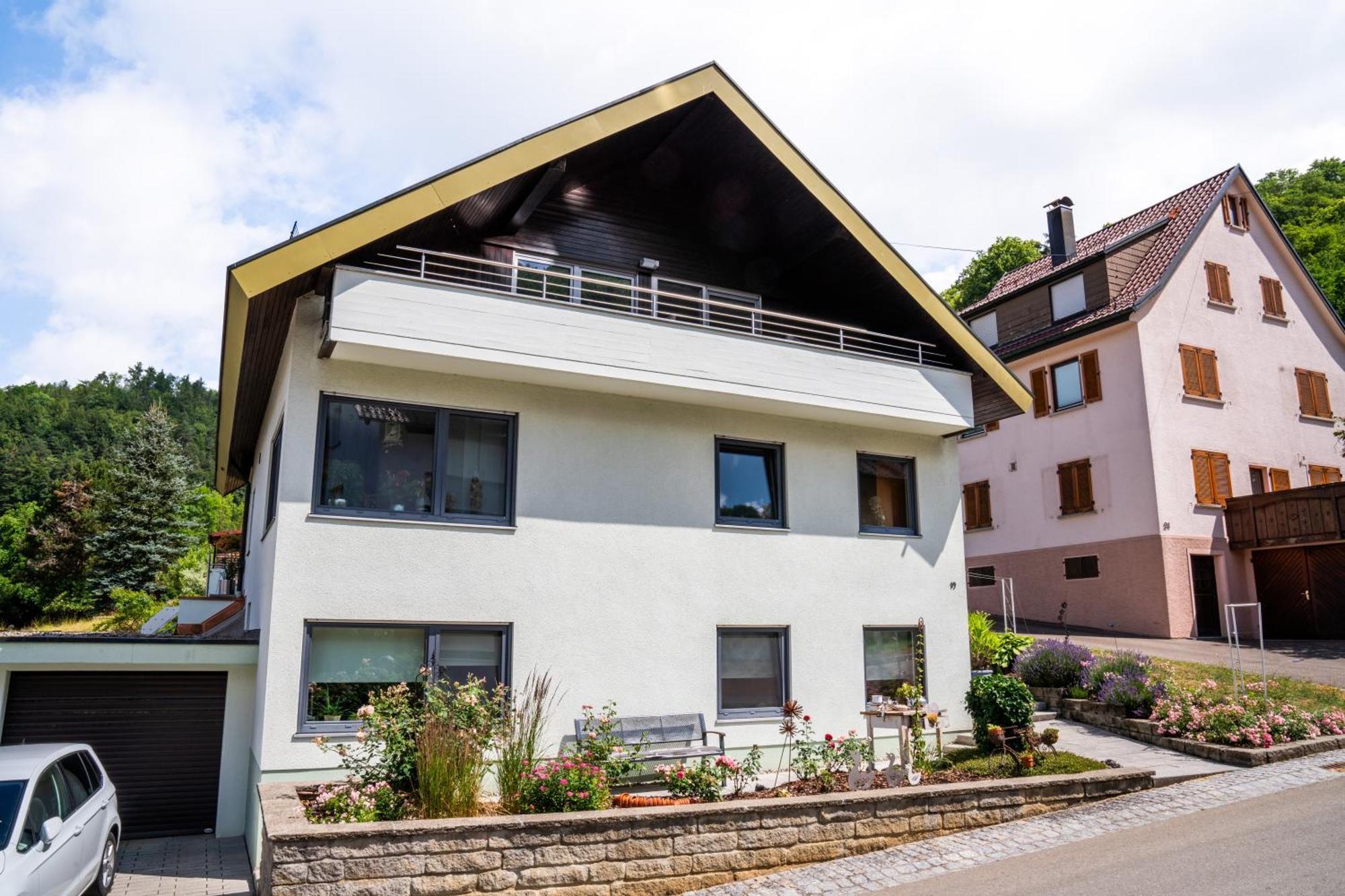 Laendliche 2-Zimmer Wohnung Bad Ditzenbach Buitenkant foto